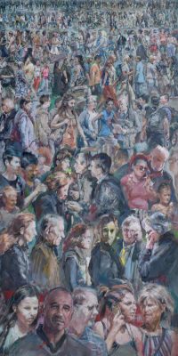 Flaneur II painting Diachroniki Gallery