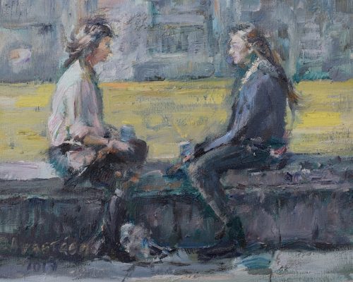 Two-Good-Friends painting Paskalis Anastasi Diachroniki Gallery