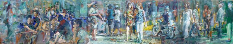 Sitting and Riding painting Paskalis Anastasi Diachroniki Gallery
