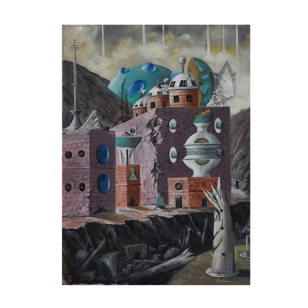 10888 S Kusakin Abandoned City Oil on Canvas 40x30cm