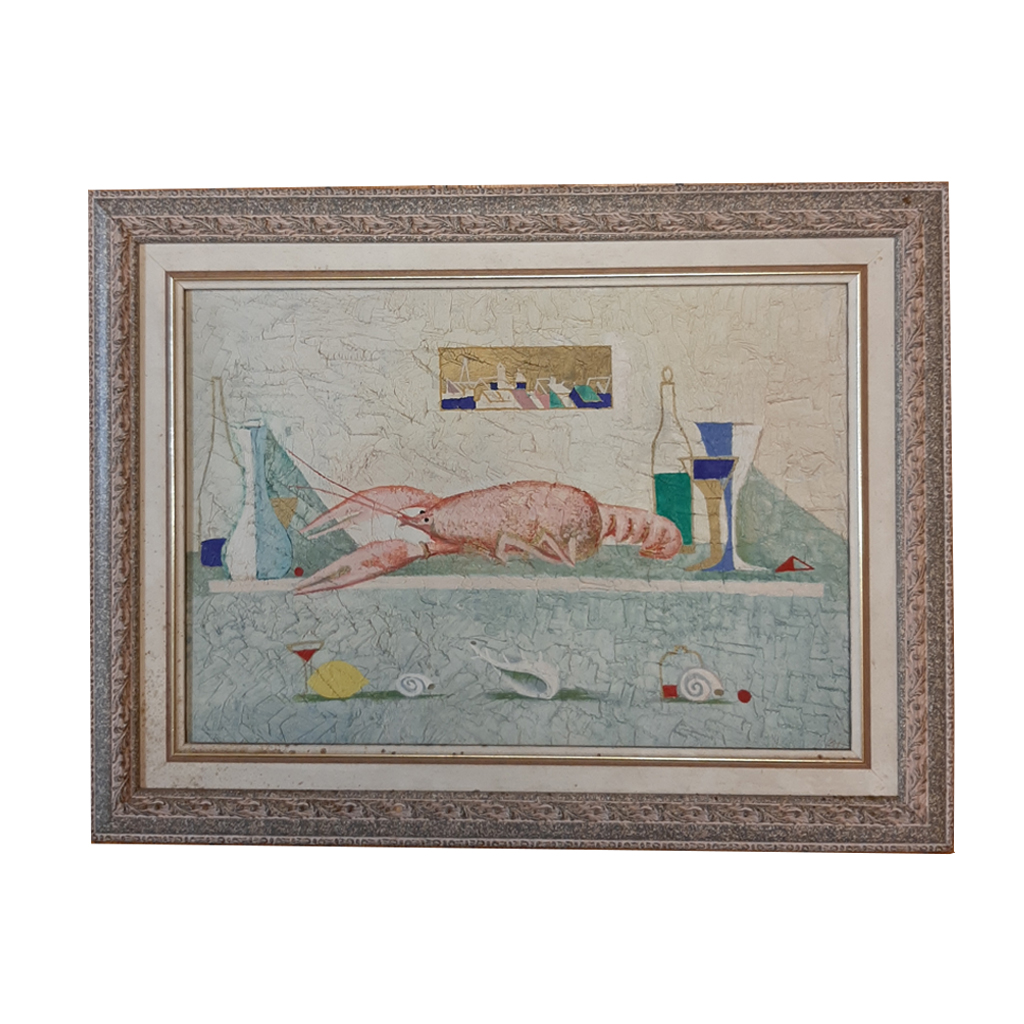 205 K Filimonova Still life with Lobster Oil on Canvas 35x50cm