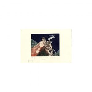 LY5 Ludmila Yuga Man Taurus Aquatint 17x21cm 11of 20 Limited Edition Prints