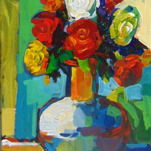 Vase with Roses by Alex Khattab