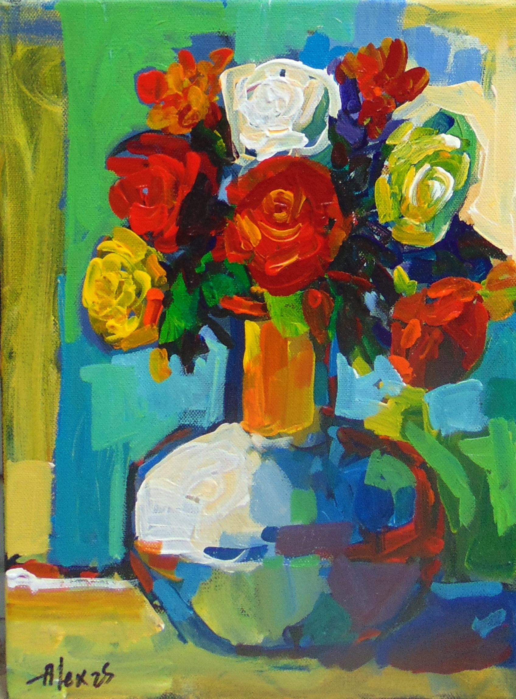 Vase with Roses by Alex Khattab